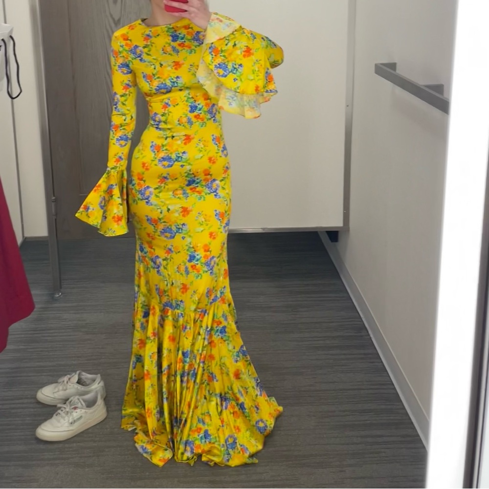 Caroline Constas Allonia Gown in Yellow